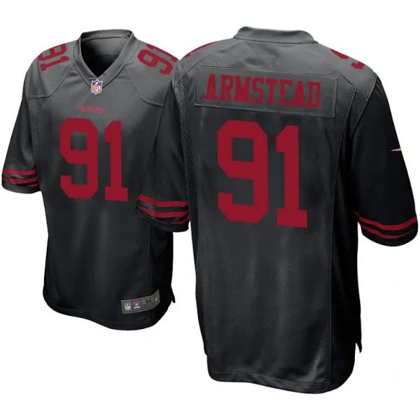 Men San Francisco 49ers #91 Arik Armstead Nike Black Game NFL Jersey->san francisco 49ers->NFL Jersey